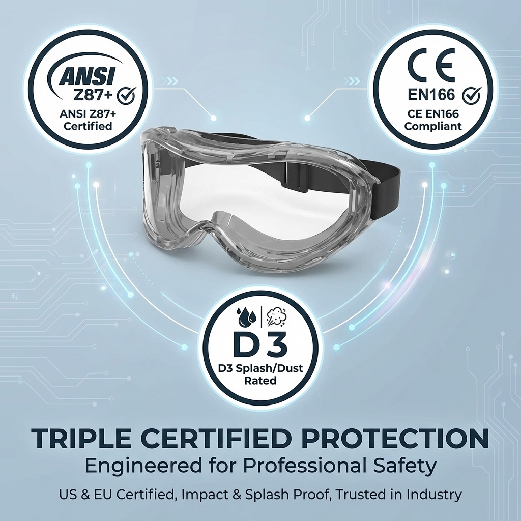 PMR SAFETY BGP 55 INDIRECT VENT SAFETY GOGGLES
