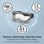 PMR SAFETY BGP 55 INDIRECT VENT SAFETY GOGGLES