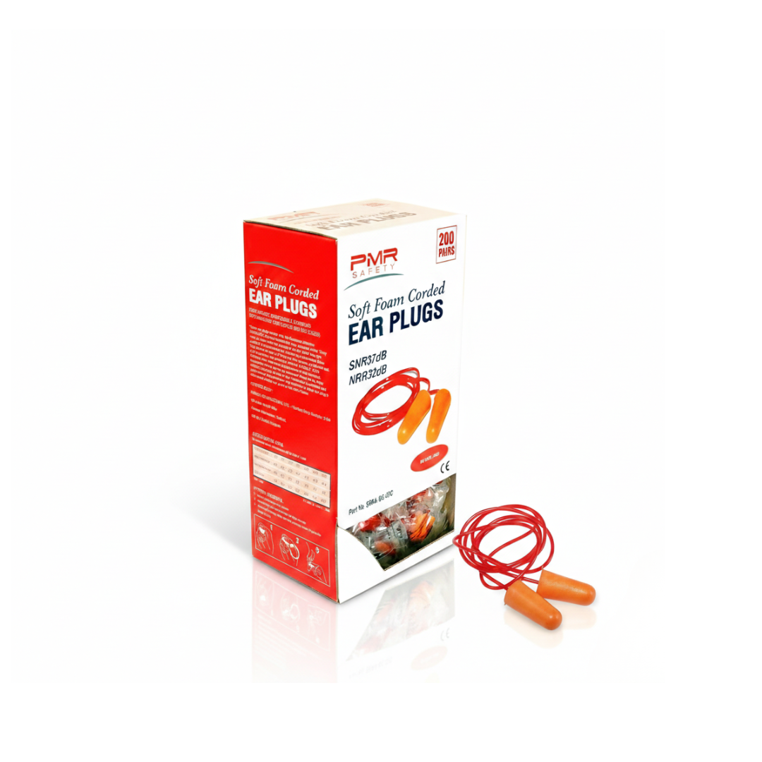 PMR SOFT FOAM CORDED EAR PLUGS