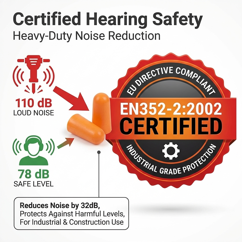 PMR SOFT FOAM CORDED EAR PLUGS