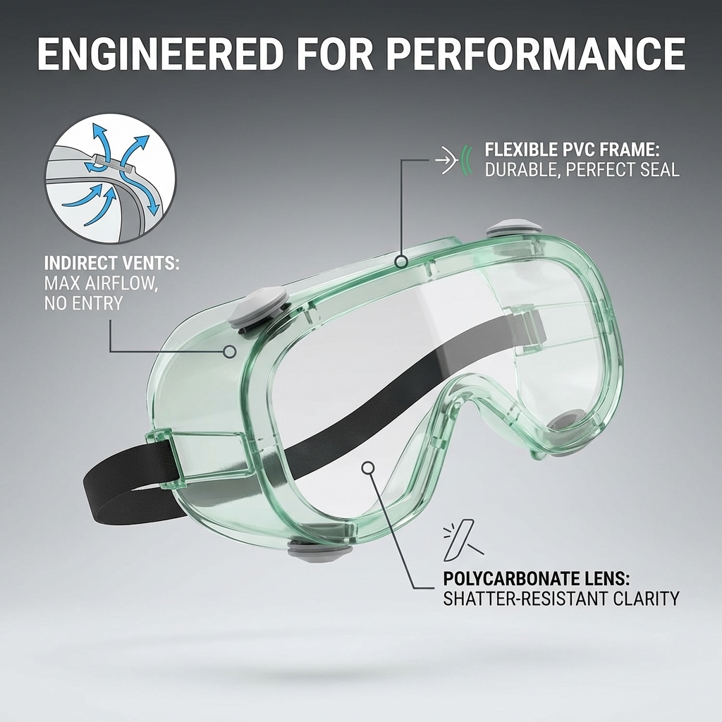 PMR Indirect Vent Safety Goggles