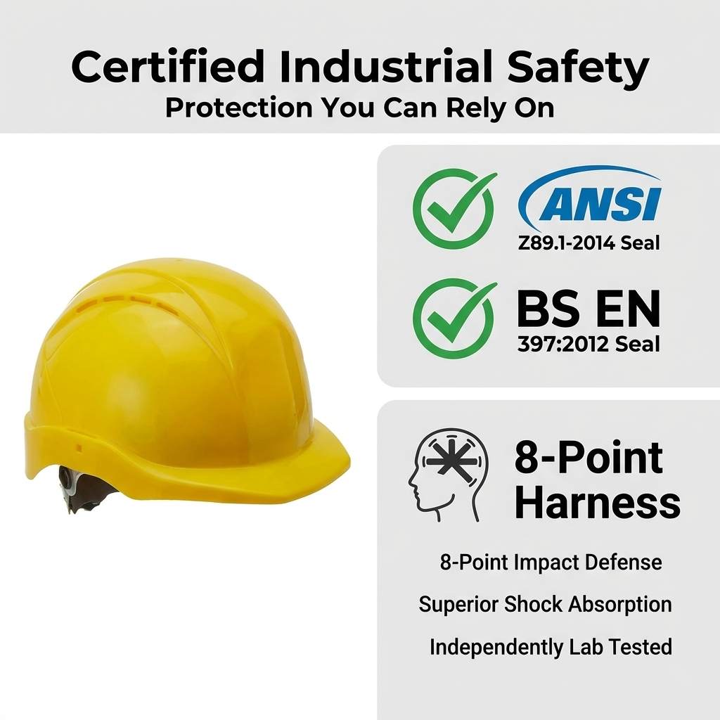 PMR Safety Ventilation Helmet With Chinstrap