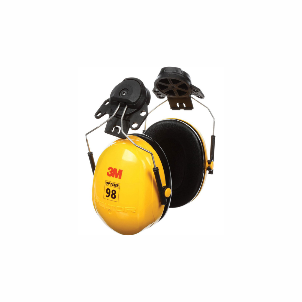 3M™ PELTOR™ Optime™ 98 Cap-Mount Earmuffs H9P3E | 23 dB NRR