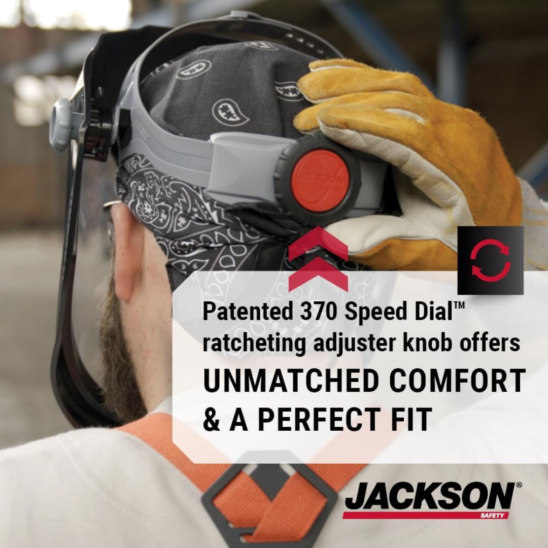Jackson Safety 14201 MAXVIEW Premium Face Shield | Full-Face Industrial Protection
