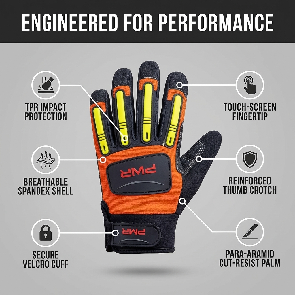 PMR High Impact Para Aramid Protective Gloves