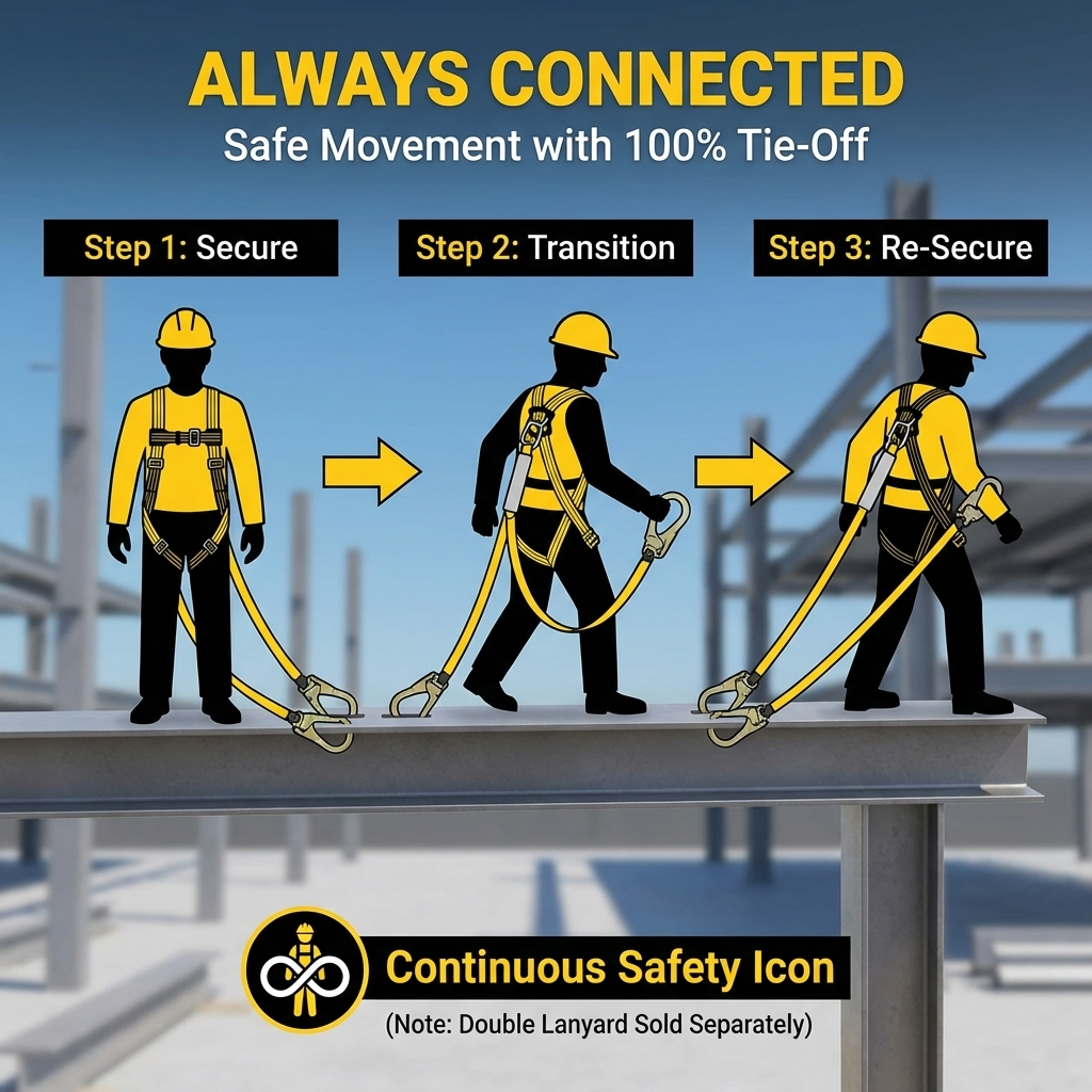 PMR SAFETY HARNESS with double Lanyard