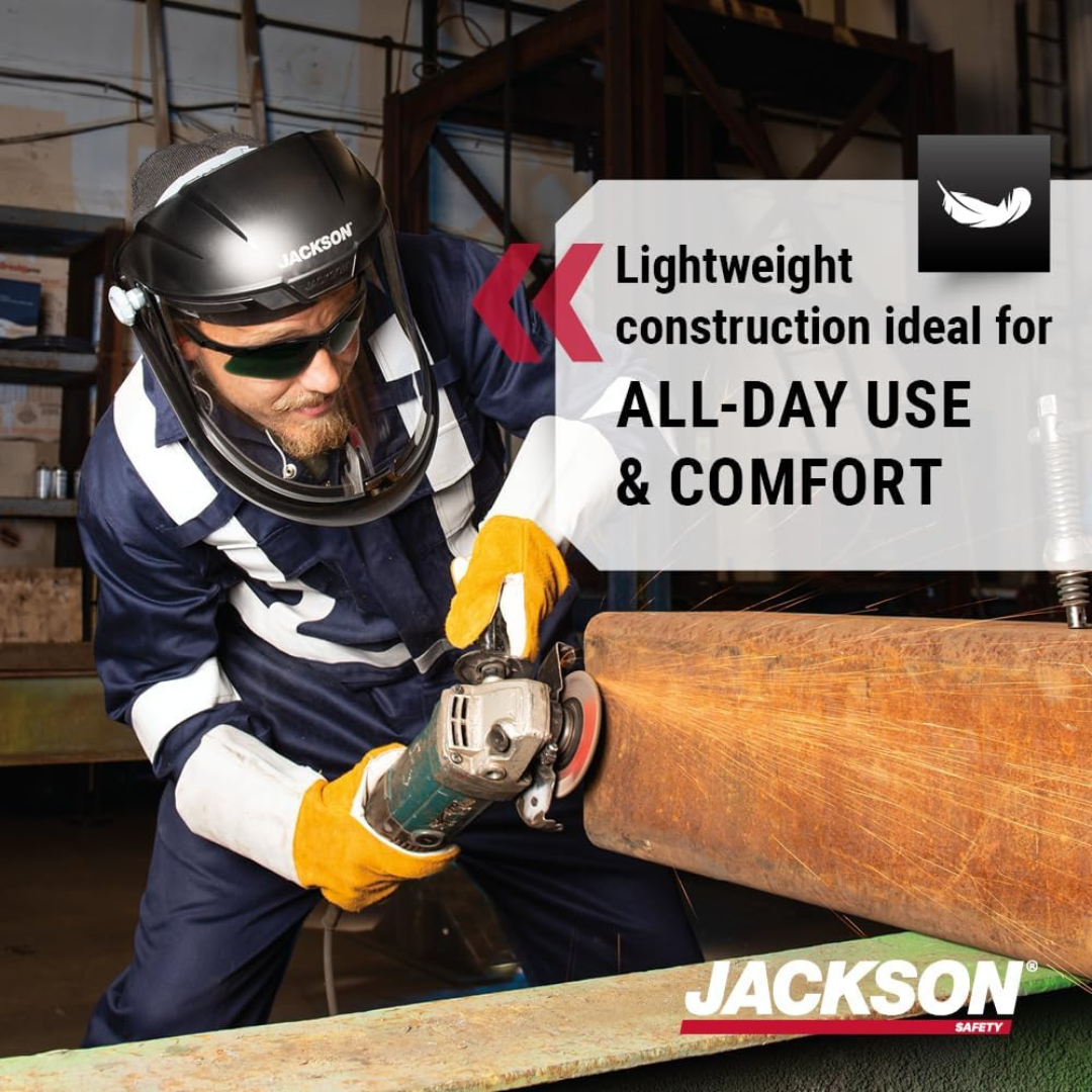 Jackson Safety 14201 MAXVIEW Premium Face Shield | Full-Face Industrial Protection