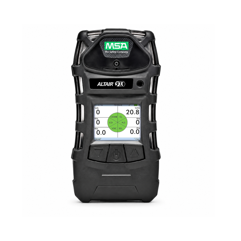MSA 10116928 ALTAIR® 5X Multigas Detector, Color Display | LEL, O₂, CO, H₂S, SO₂ | 10 ft Line, 1 ft Probe