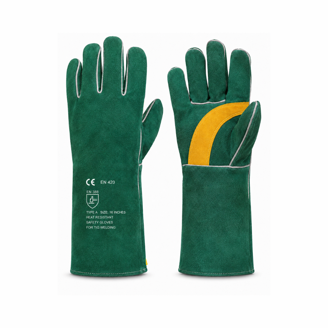 Allen Cooper A Grade Welding Gloves | 16 Inch Heat-Resistant Leather Gloves