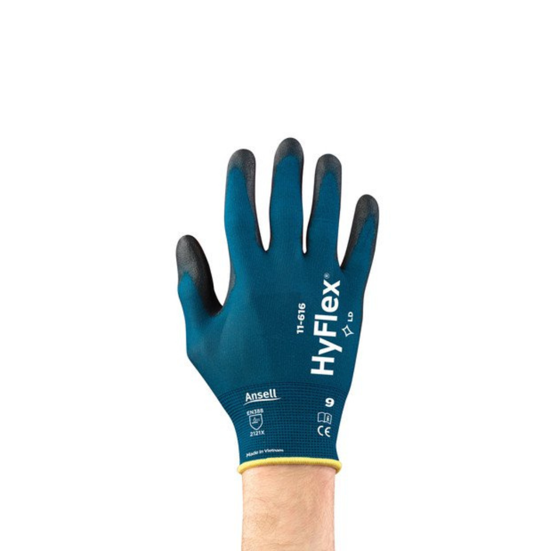 Ansell HyFlex™ 11-616 Ultra-Thin PU-Coated Safety Gloves