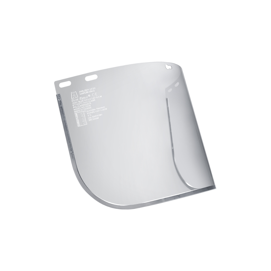 Blue Eagle FC48 PC Face Shield Visor | 1.0 mm Clear Polycarbonate