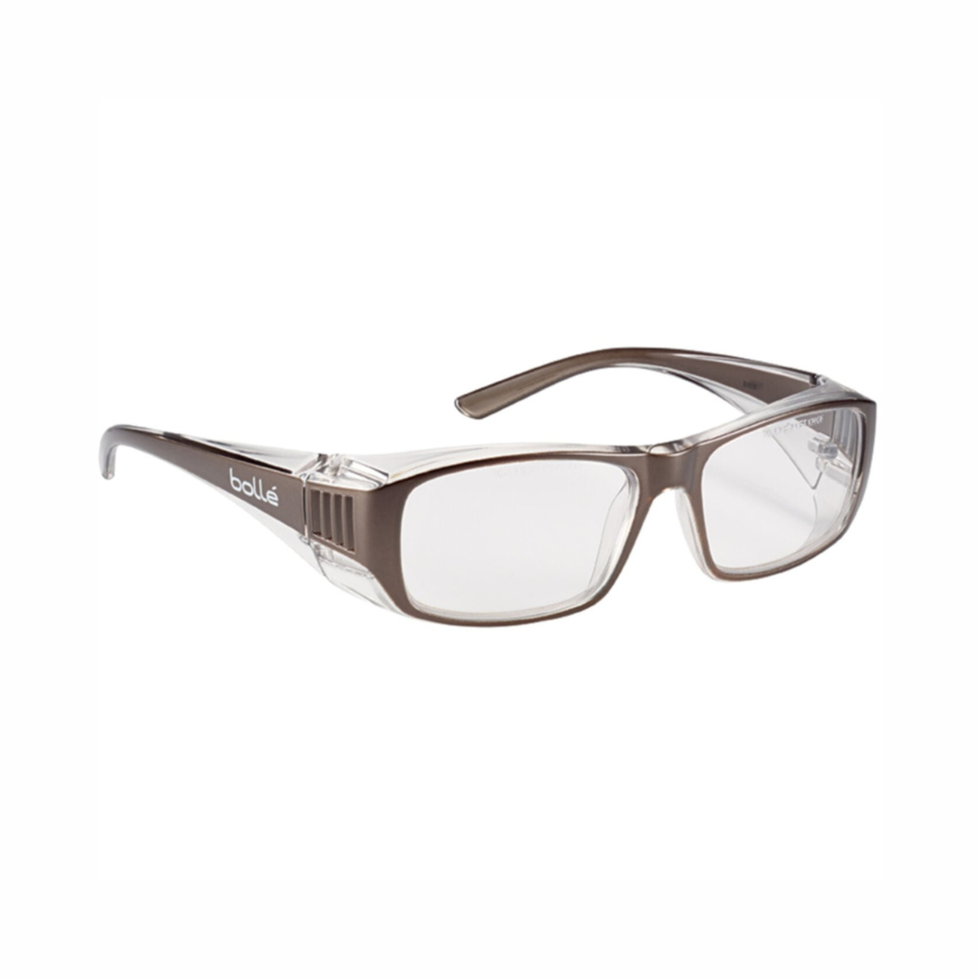 Bollé Safety B808 Protective Eyewear | Lightweight Wraparound Industrial Safety Glasses