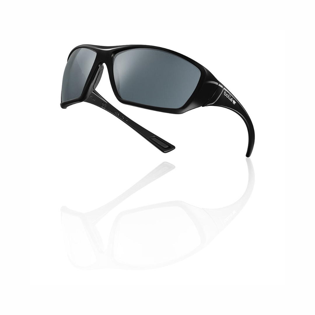 Bollé Safety HUSTLER Smoke Safety Glasses | Wraparound Outdoor Protective Eyewear