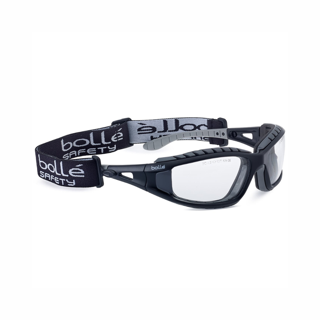 Bollé Safety Tracker Clear Hybrid Safety Glasses/Goggles | Platinum Anti-Fog Eye Protection