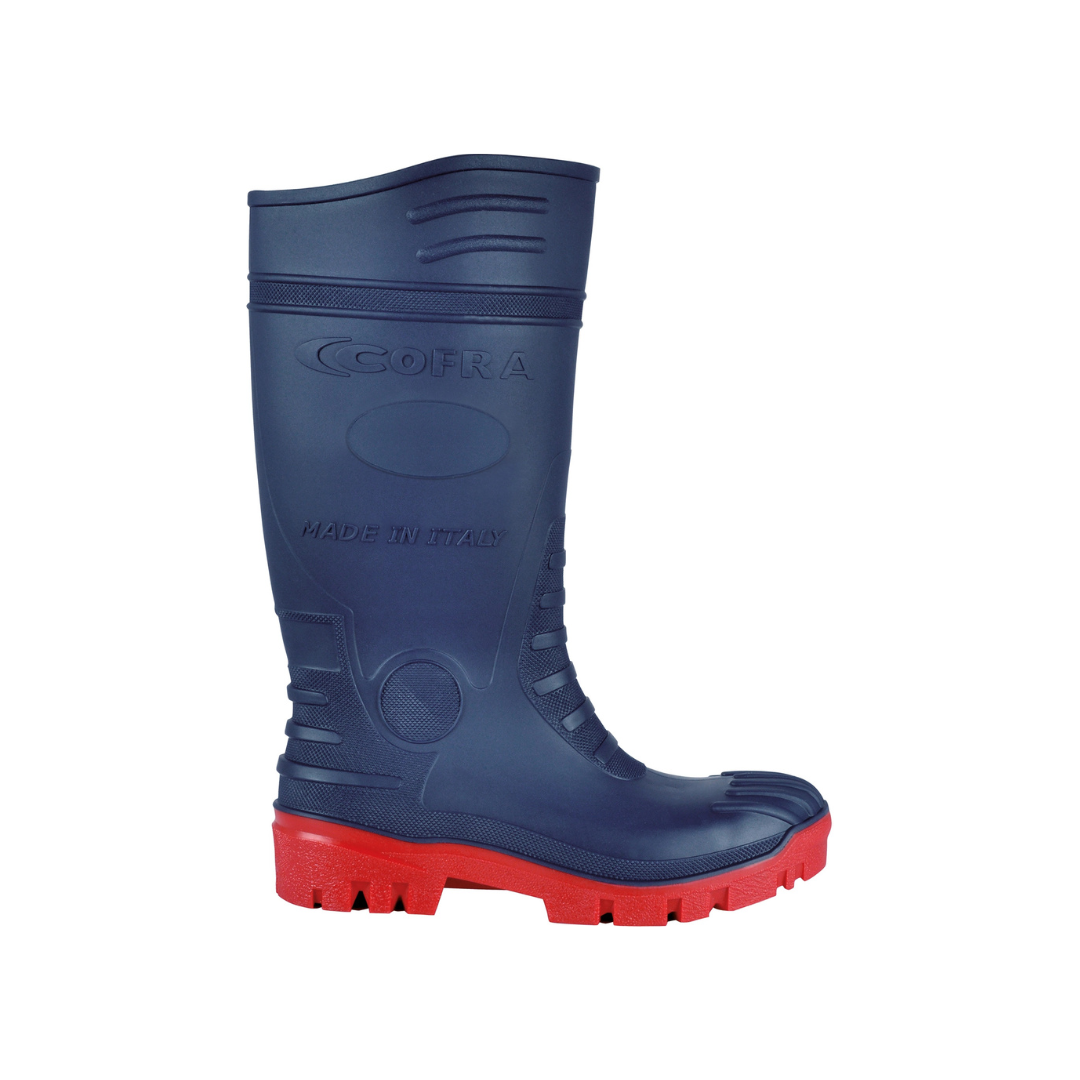 Cofra Typhoon Blue/Red S5 CI LG FO SR Safety Wellington Boots