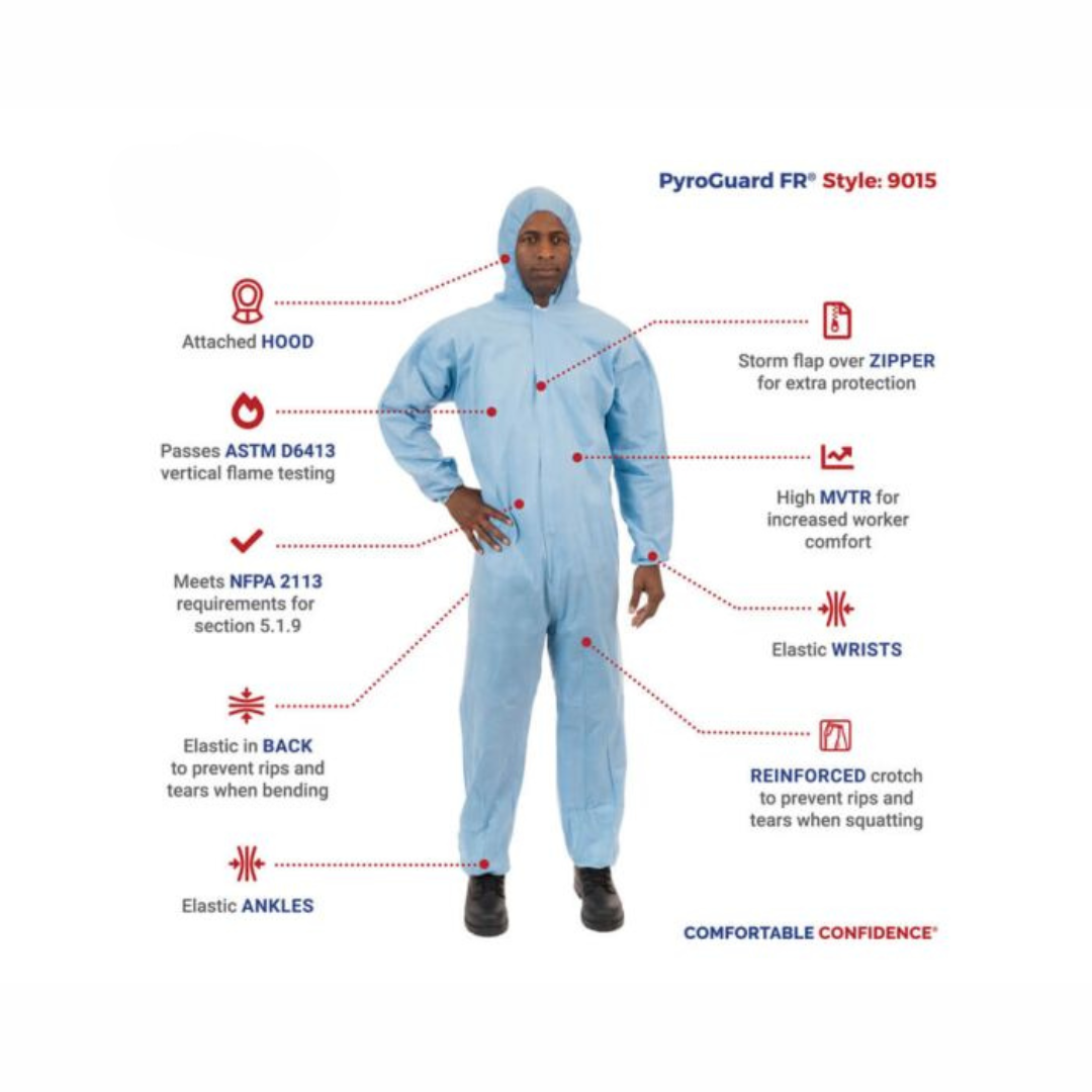 ENVIROGUARD PyroGuard FR® Disposable Hooded Coverall | 9015