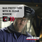 Jackson Safety 14262 F4XP Premium Face Shield | High-Impact Polycarbonate Face Shield