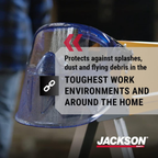 Jackson Safety 21000 GPL500 Goggle with Detachable Face Shield | Premium Splash & Impact Protection