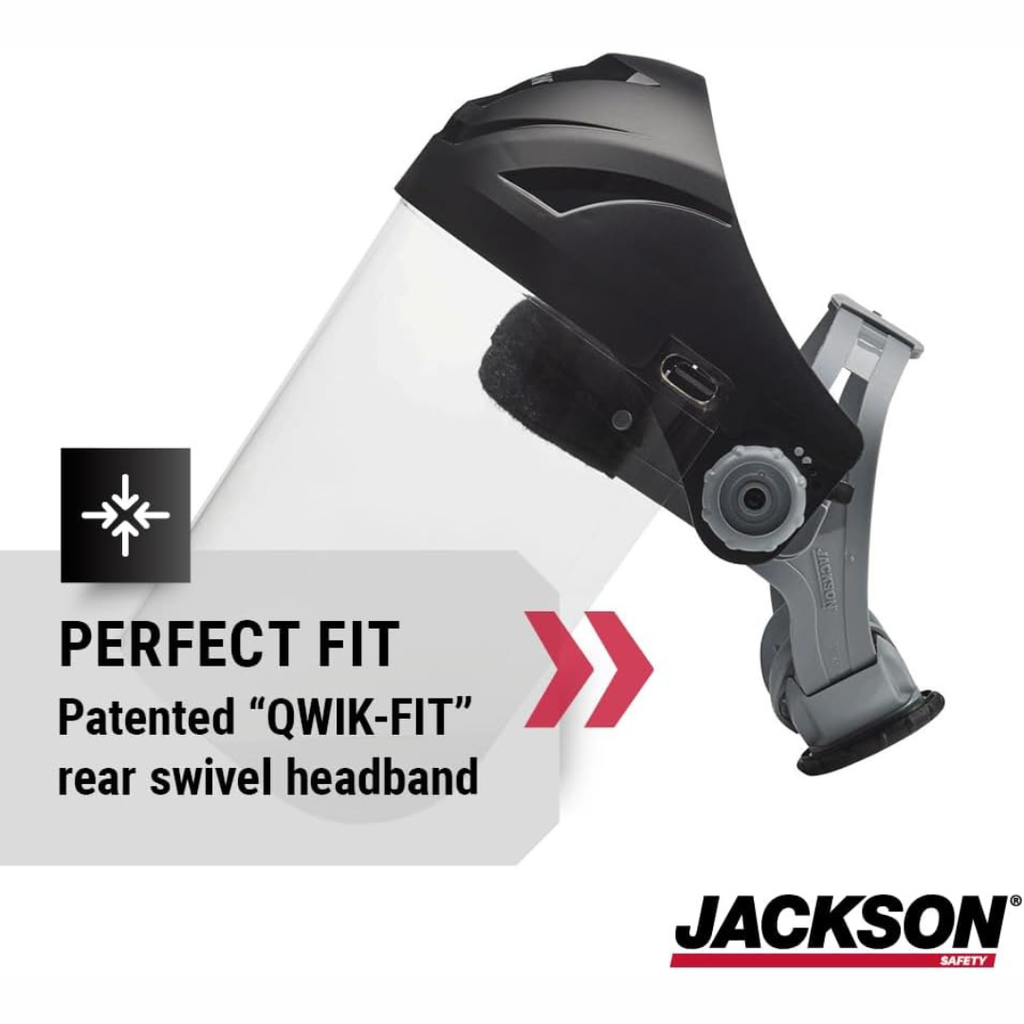Jackson Safety 14262 F4XP Premium Face Shield | High-Impact Polycarbonate Face Shield
