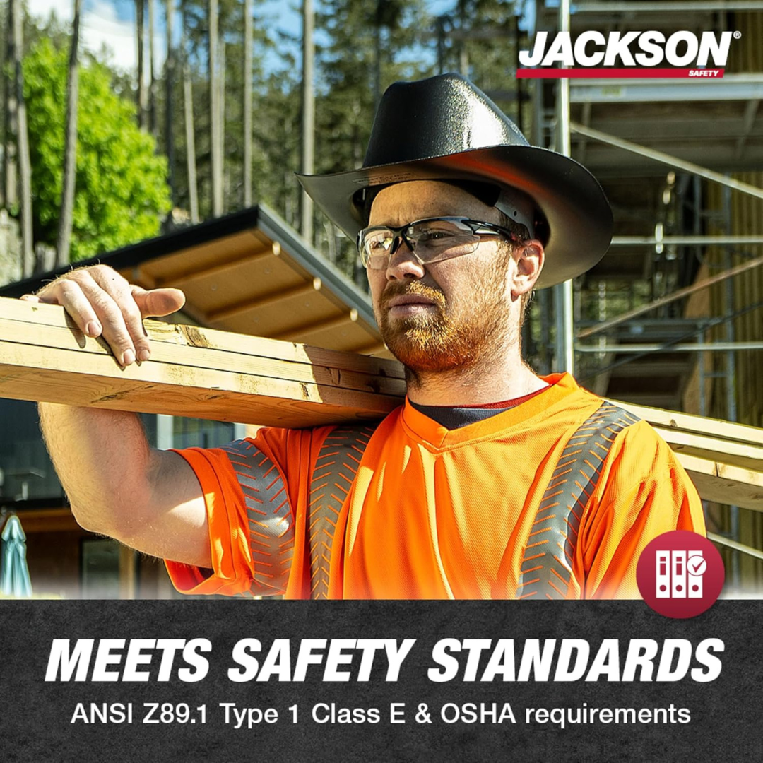 Jackson Safety Western Outlaw Full Brim Hard Hat | Cowboy-Style HDPE Safety Helmet