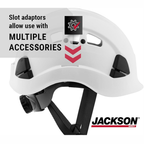 Jackson Safety 20920 CH-400V Industrial Climbing Hard Hat | White Vented ABS Safety Helmet