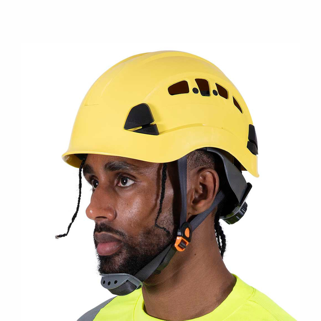Jackson Safety 20921 CH-400V Industrial Climbing Hard Hat | Yellow Vented ABS Safety Helmet