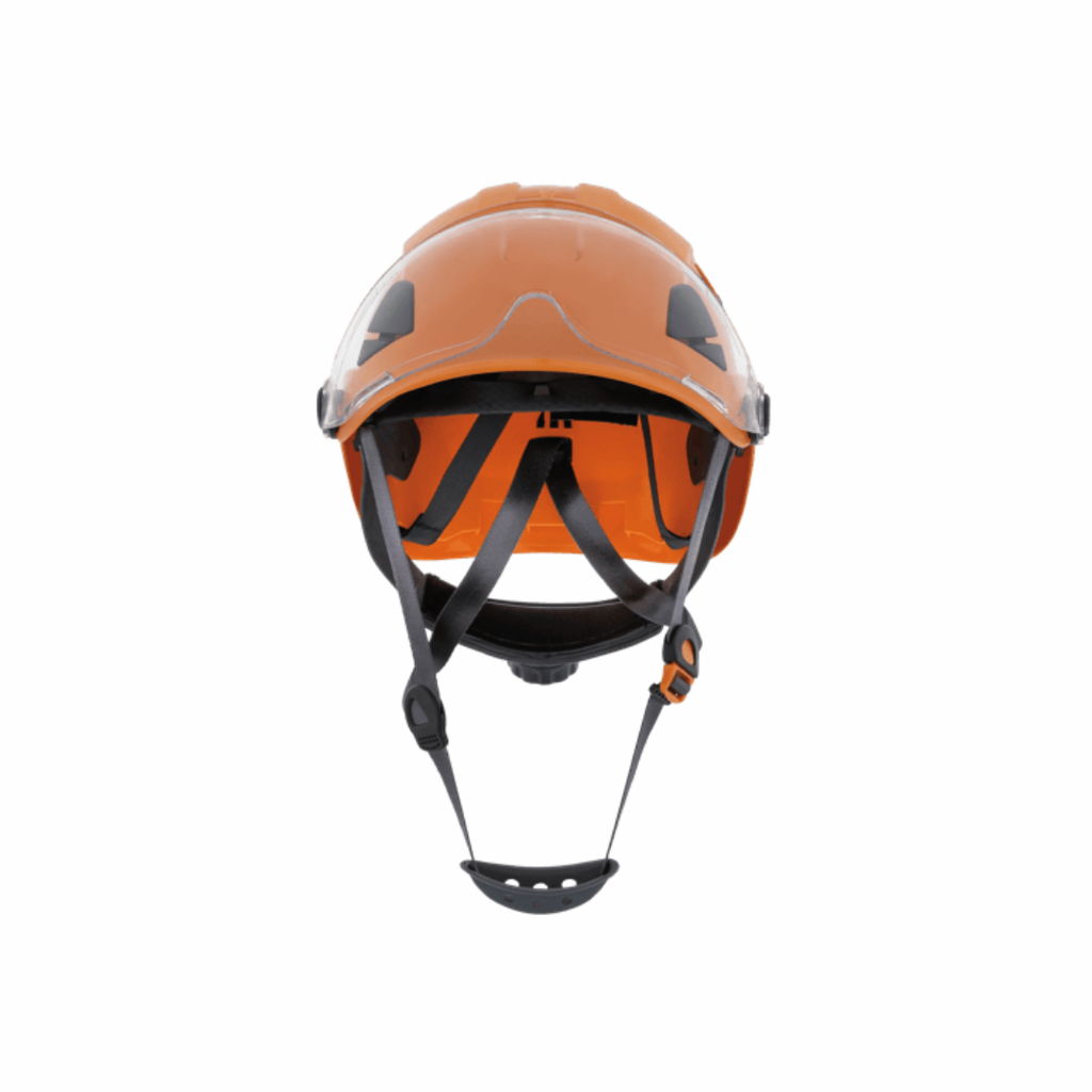 Jackson Safety 20973 CH-450V Industrial Climbing Hard Hat with Integrated Visor | Hi-Vis Orange PC/ABS Safety Helmet