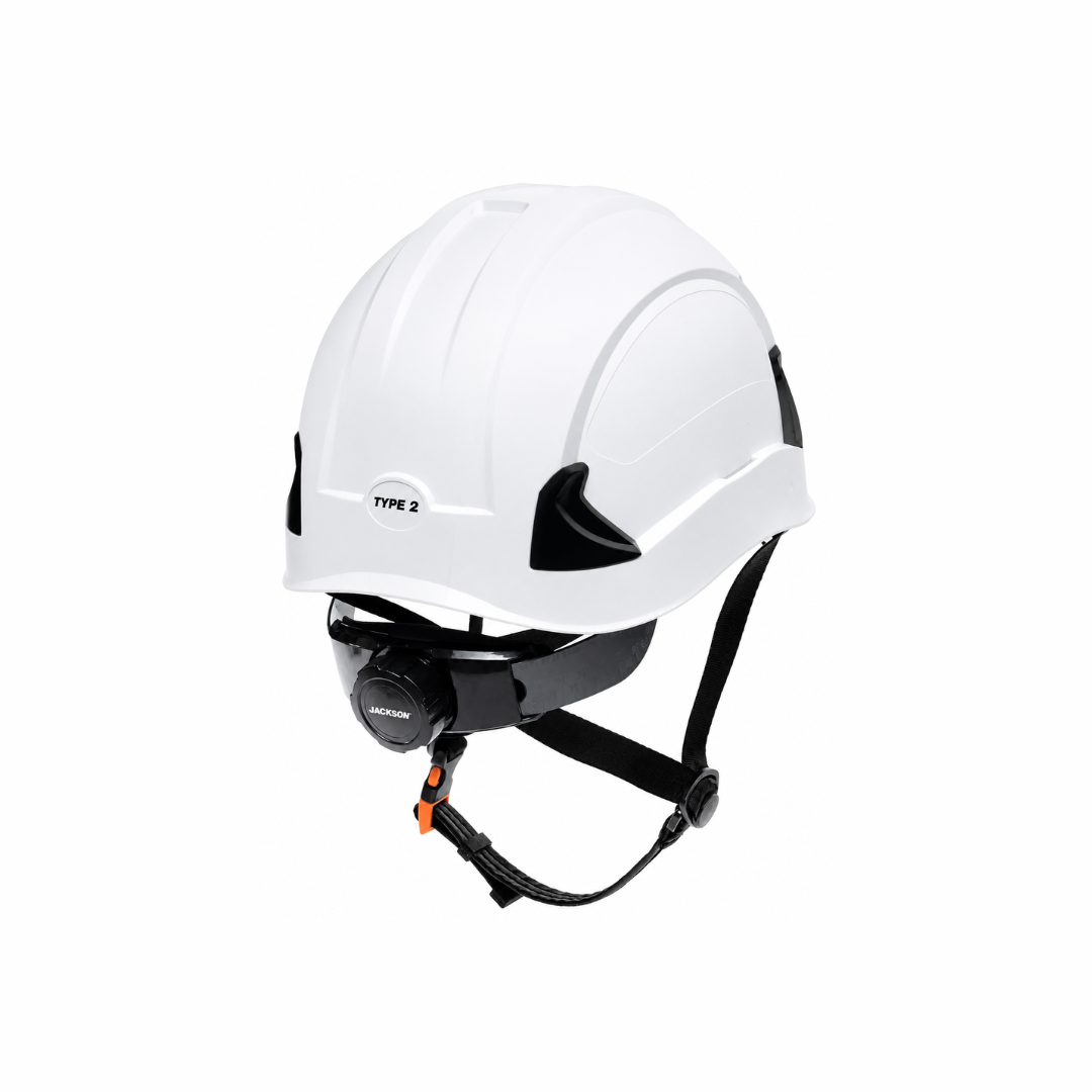 Jackson Safety 22900 CH-2-300 Type 2 Safety Helmet | White Non-Vented PC/ABS Climbing Helmet