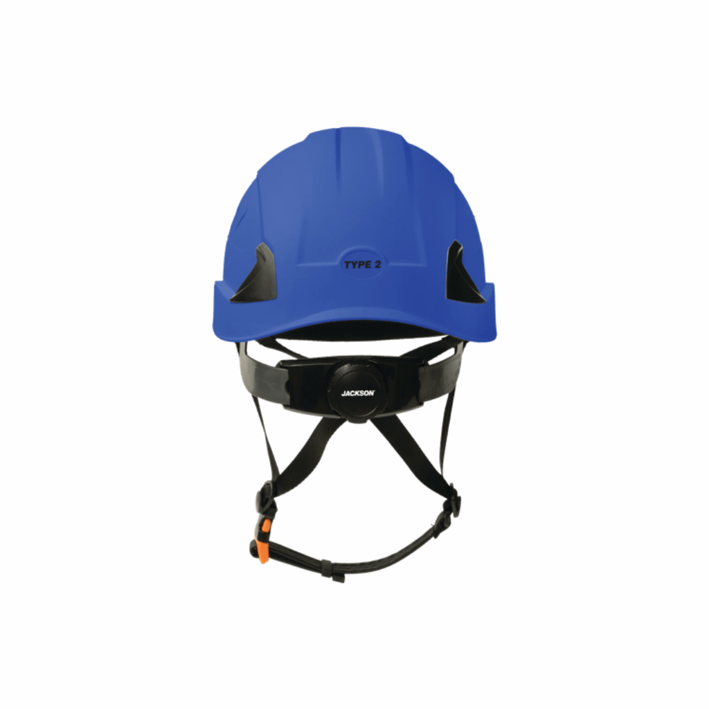 Jackson Safety 22922 CH-2-400V Type 2 Safety Helmet | Blue Vented PC/ABS Climbing Helmet
