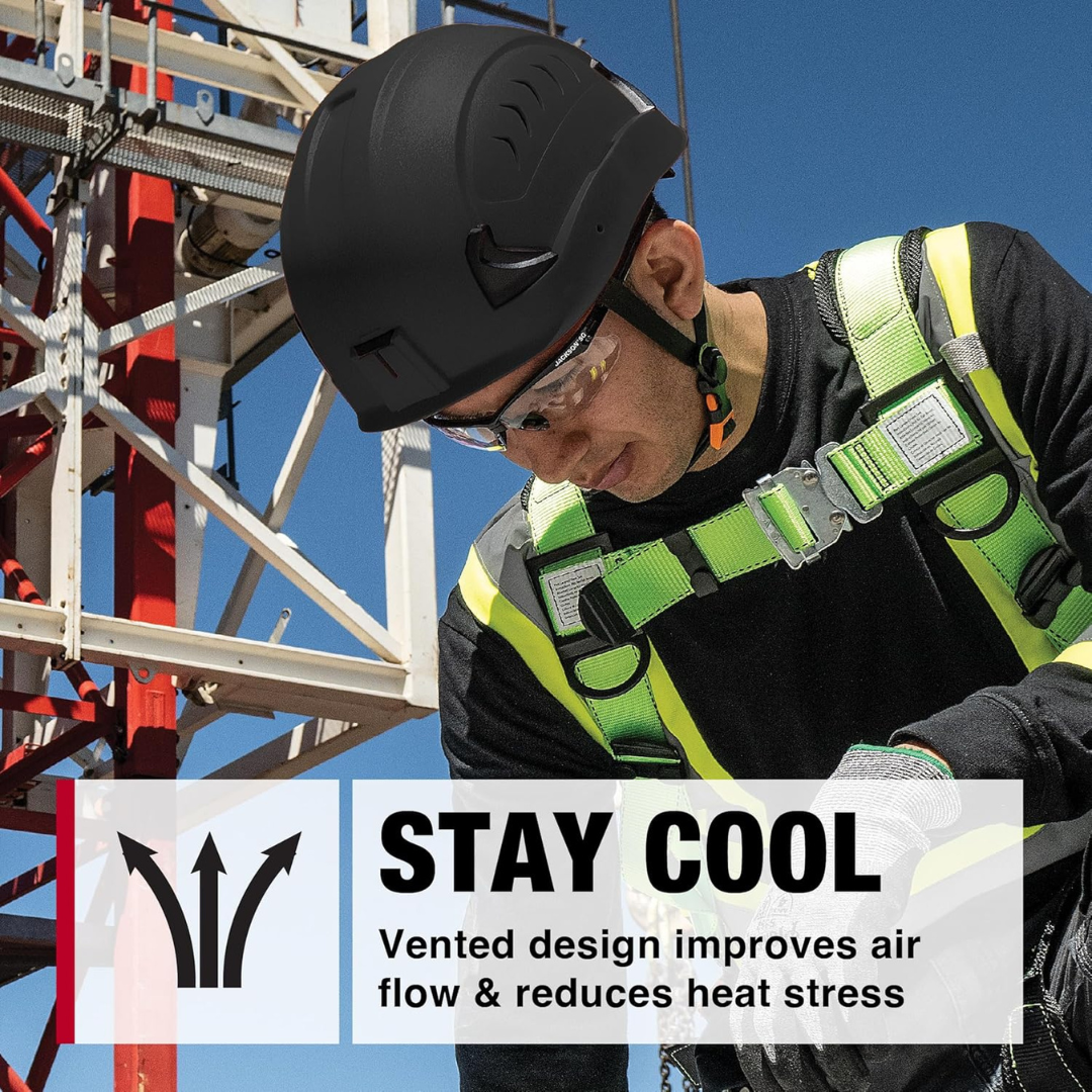 Jackson Safety 22924 CH-2-400V Type 2 Climbing Safety Helmet | Vented PC/ABS Industrial Helmet