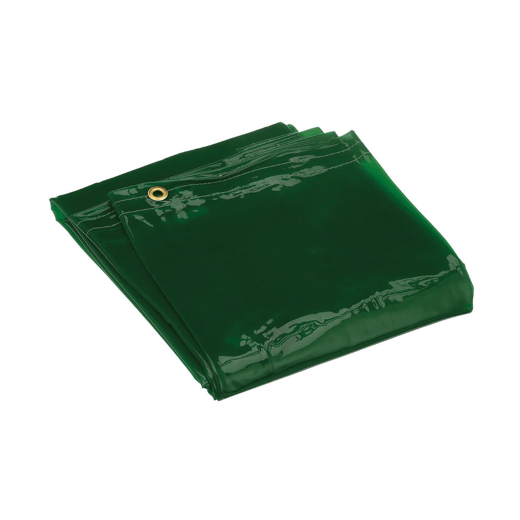 Jackson Safety 36299 See-Thru Heavy Duty Welding Curtain | 6 ft × 6 ft Transparent Green Welding Screen