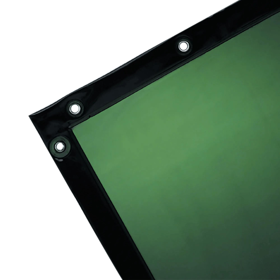 Jackson Safety 36299 See-Thru Heavy Duty Welding Curtain | 6 ft × 6 ft Transparent Green Welding Screen