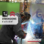 Jackson Safety 36315 See-Thru Heavy Duty Welding Curtain | 6 ft × 8 ft Transparent Green Welding Screen