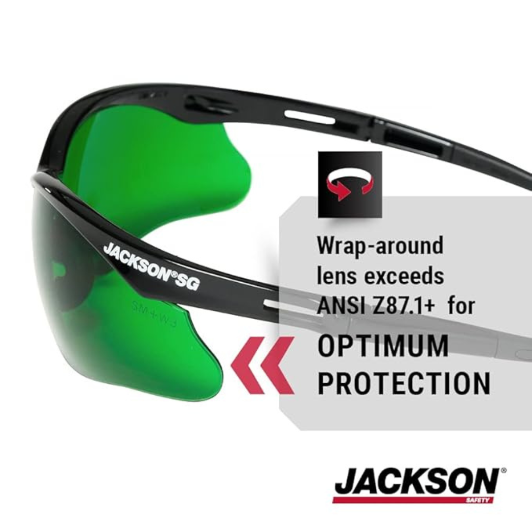 Jackson Safety 50008 SG Series Safety Glasses | IR Shade 3.0 Industrial Protective Eyewear