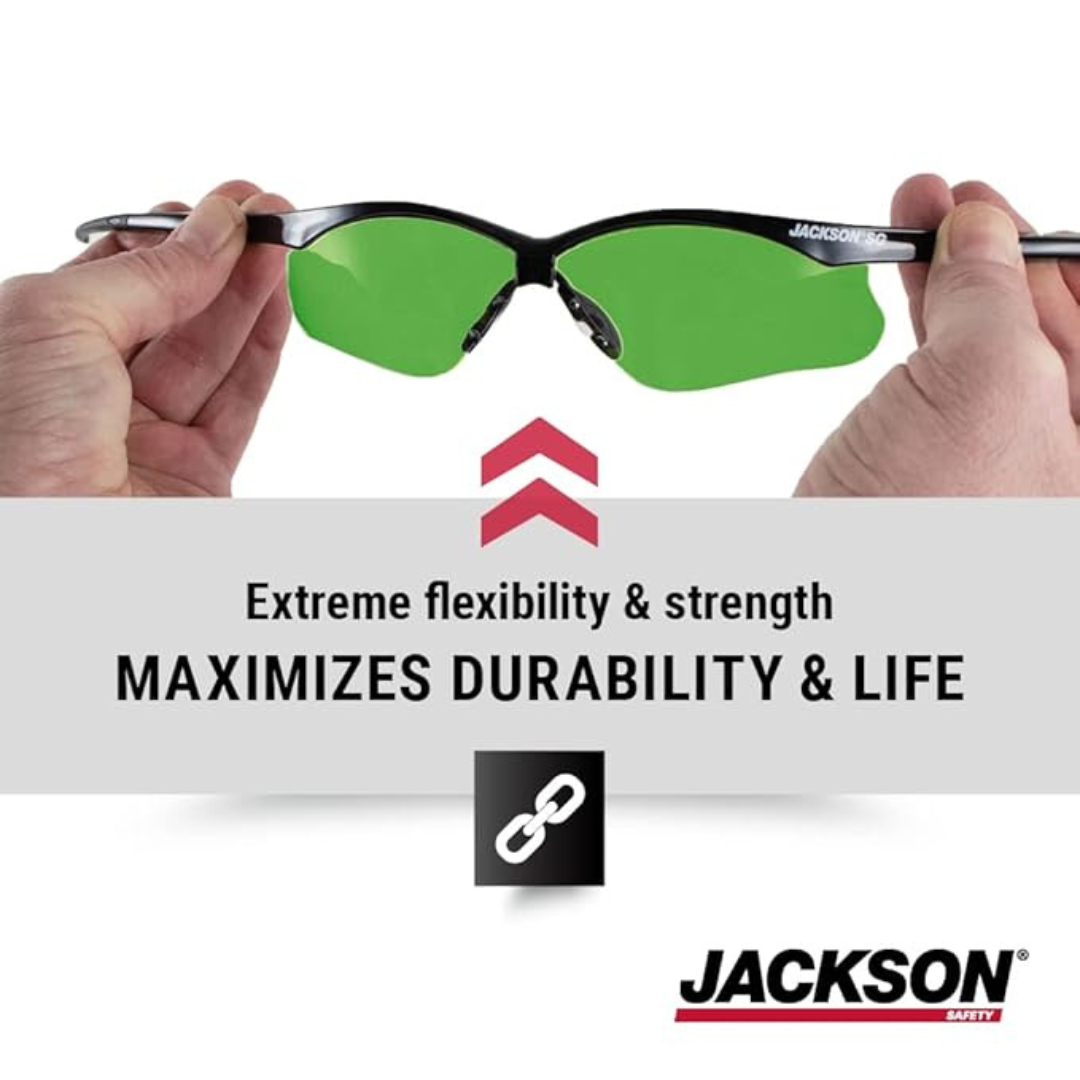 Jackson Safety 50008 SG Series Safety Glasses | IR Shade 3.0 Industrial Protective Eyewear