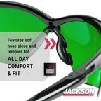 Jackson Safety 50008 SG Series Safety Glasses | IR Shade 3.0 Industrial Protective Eyewear