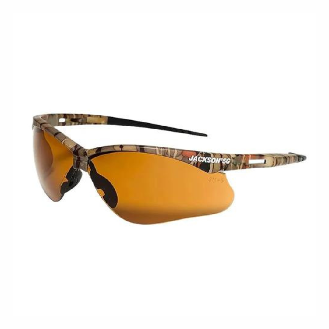 Jackson Safety 50014 SG Series Safety Glasses | Bronze Lens Camo Frame
