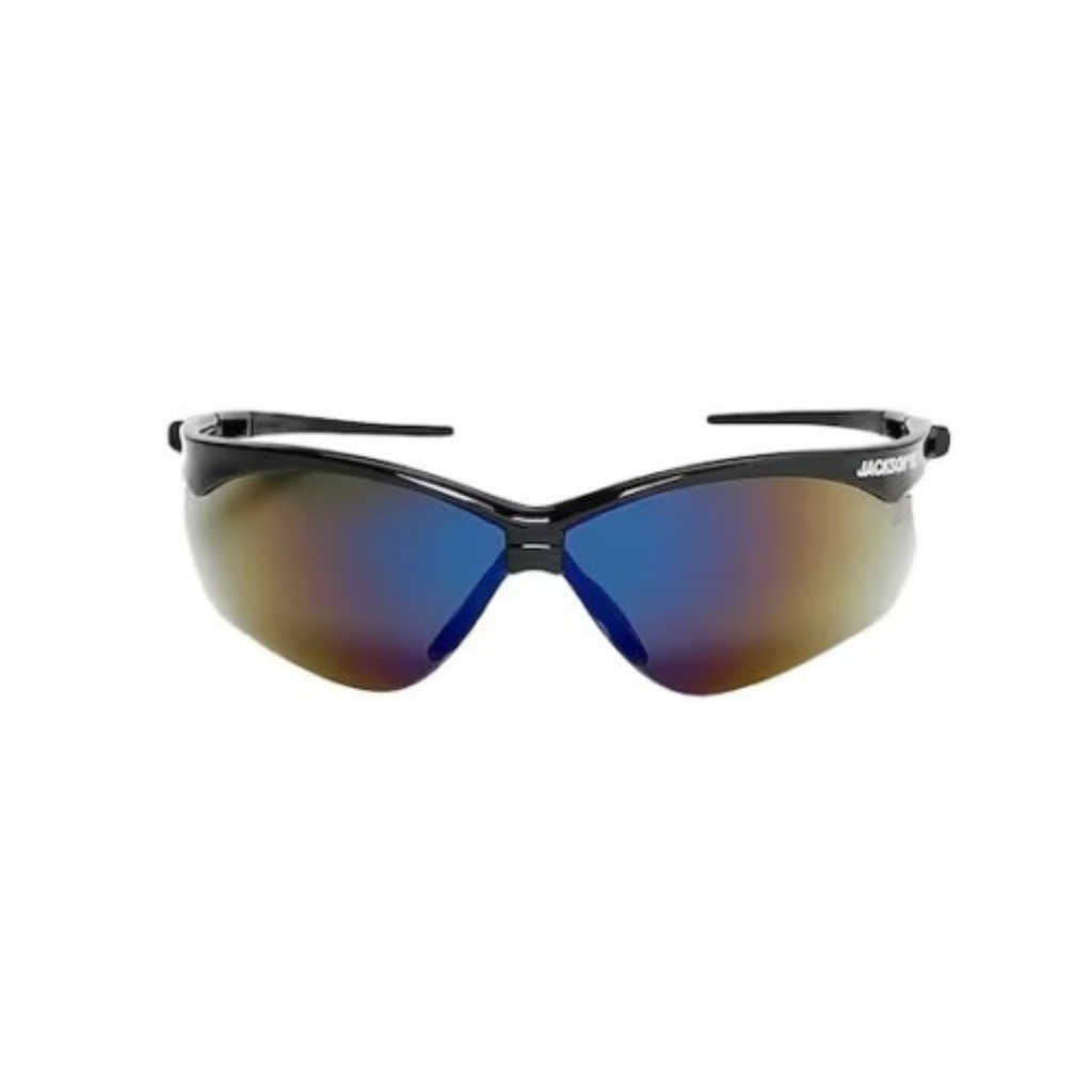 SG Series 50009 Safety Glasses | Blue Mirror Lens Wraparound Eye Protection
