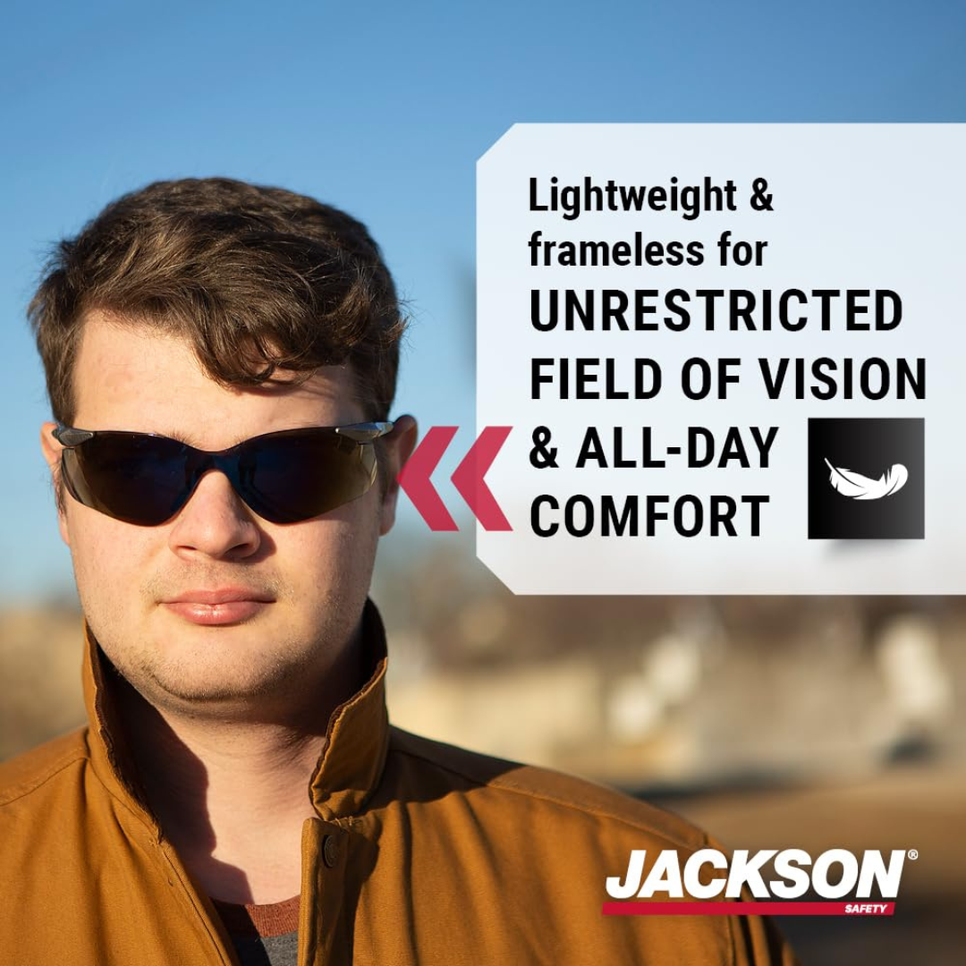 Jackson Safety SGf Series 50028 Safety Glasses | Smoke Lens Protective Eyewear