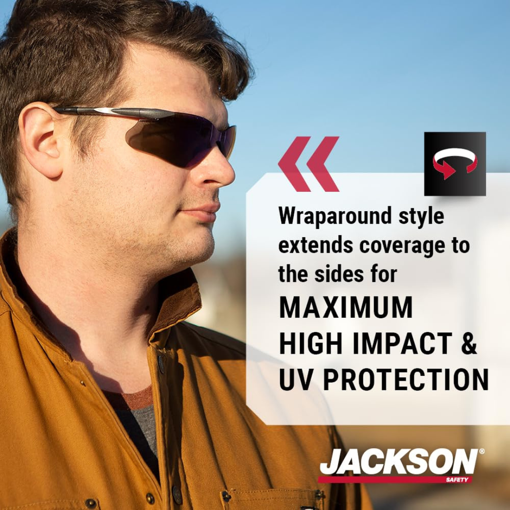 Jackson Safety SGf Series 50028 Safety Glasses | Smoke Lens Protective Eyewear