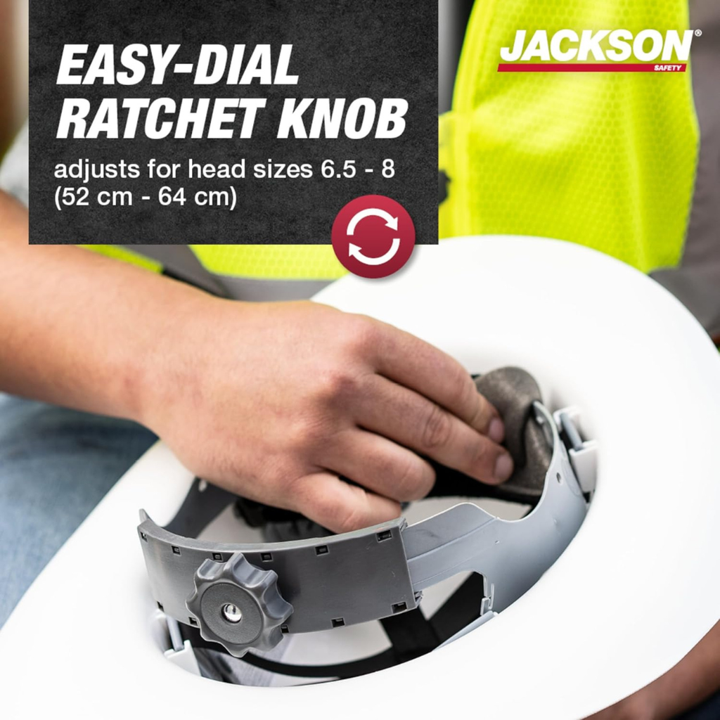 Jackson Safety Western Outlaw Full Brim Hard Hat | Cowboy-Style HDPE Safety Helmet