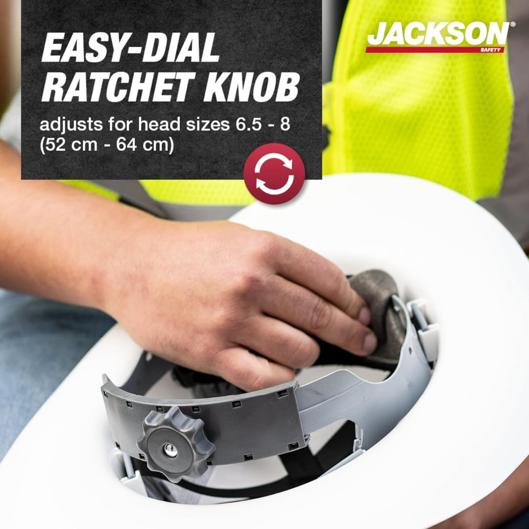 Jackson Safety Western Outlaw Full Brim Hard Hat | Cowboy-Style HDPE Safety Helmet