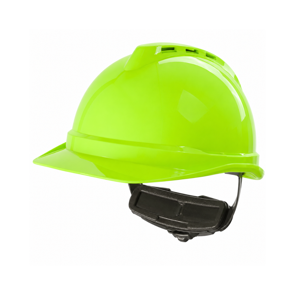 MSA V-Gard 500 Vented Safety Helmet | ABS Industrial Hard Hat with Fas-Trac III Suspension Short Description