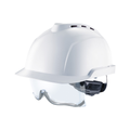 MSA V-Gard 930 Vented Safety Helmet with Integrated Clear Spectacles – White