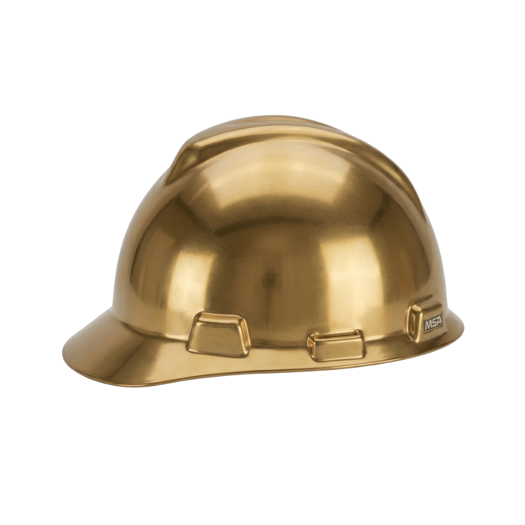 MSA V-Gard Safety Helmet Half Brim Shell | HDPE Cap Style Hard Hat