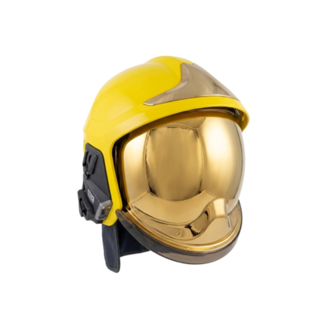 MSA Gallet F1XF Firefighter Helmet with Gold Visor | Structural Firefighting Helmet