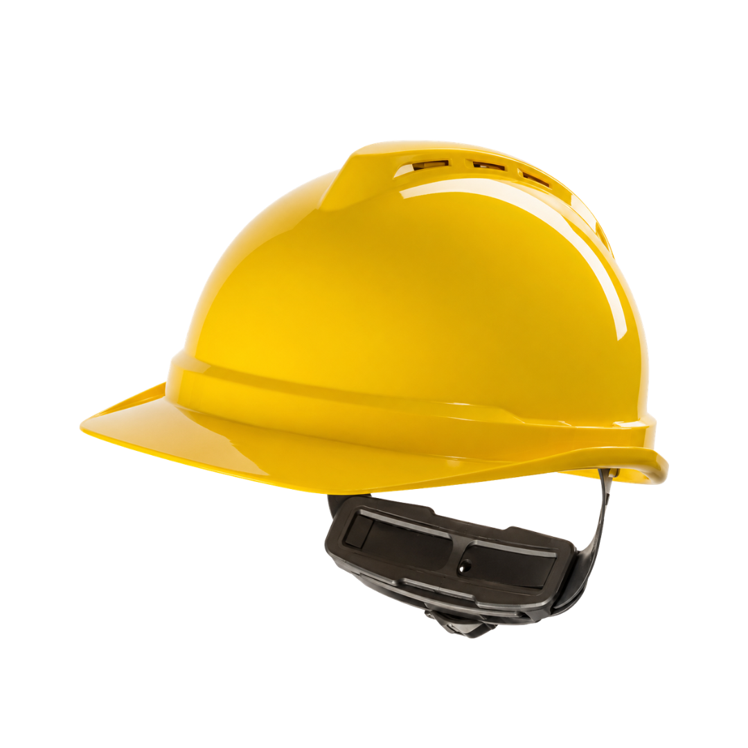 MSA V-Gard 500 Vented Safety Helmet | ABS Industrial Hard Hat with Fas-Trac III Suspension Short Description