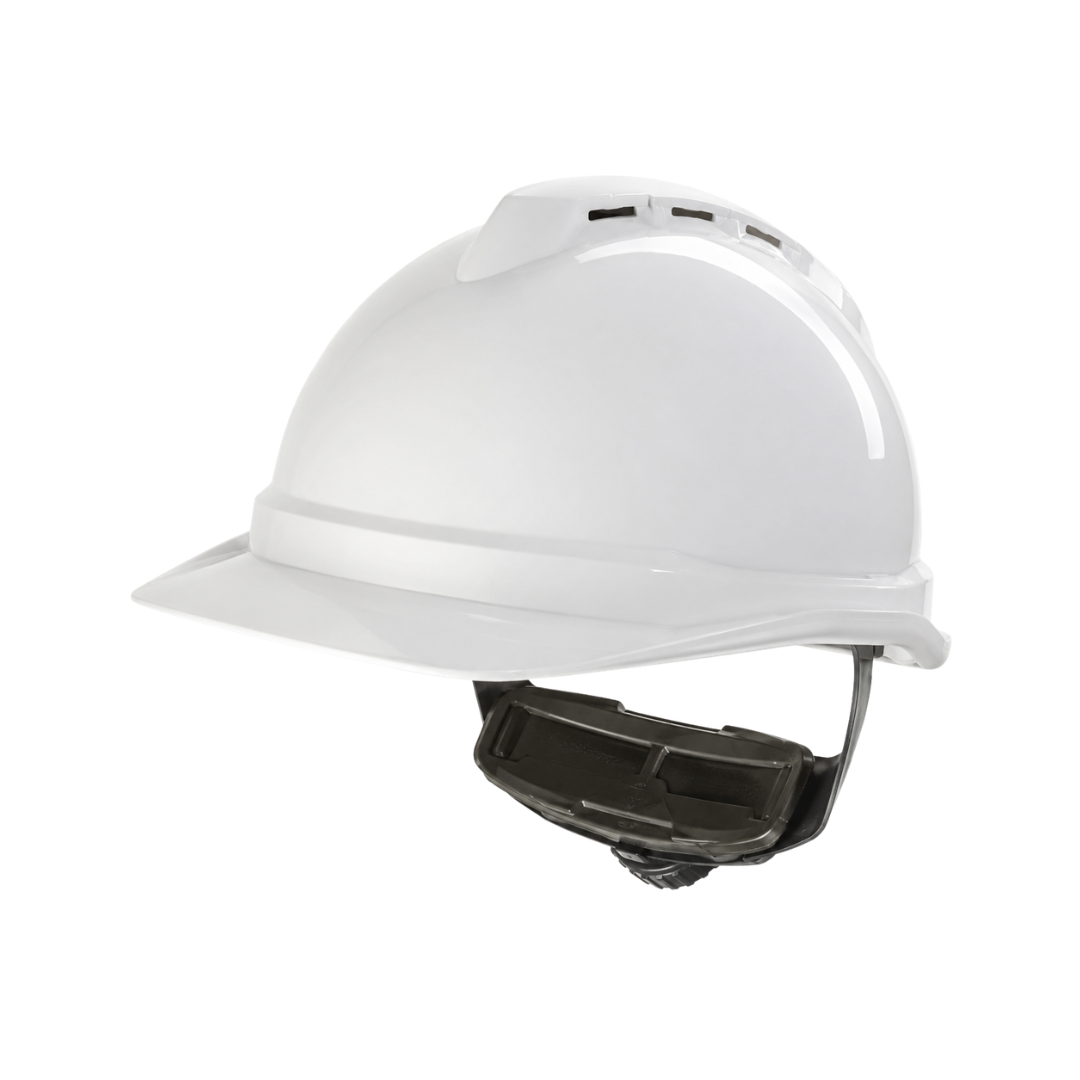MSA V-Gard 500 Vented Safety Helmet | ABS Industrial Hard Hat with Fas-Trac III Suspension Short Description