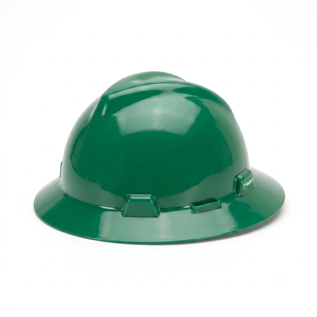 MSA V-Gard Full Brim Safety Helmet with Fas-Trac III Ratchet Suspension | 475369