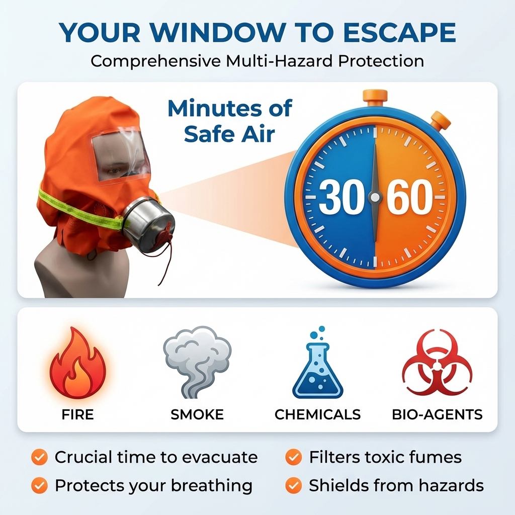 ASE-30 BR Chem-Bio-Smoke-Fire-Gas Protection Hood
